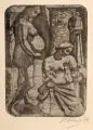 Hans Körnig, Mütter, 1954, Aquatintaradierung auf festem Papier