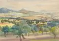 Kurt Schütze, Böhmische Landschaft, Aquarell auf Bütten