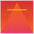 Anton Stankowski, Geometrische Komposition mit pyramidalem Dreieck. Wohl 1970er Jahre, Farbserigrafie
