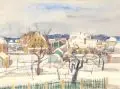 Fred Walther, Radebeul-Lindenau, 1983, Aquarell auf Bütten