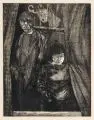 Heinz Zander, Selbstbildnis mit Freundin, 1962, Radierung und Aquatinta auf Kupferdruckkarton