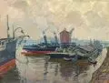 Elisabeth Andrae, An der Elbe, Um 1925, Öl auf Leinwand