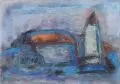 Peter Koch, Alte Wassermühle, 1997, Farbige Pastellkreidezeichnung, Kohle und Grafit auf Karton