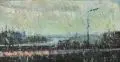 Oliver Jordan, Elbflorenz, 1992, Öl auf Leinwand
