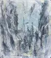 Siegfried Adam, Dresden Vision, 1994, Mischtechnik auf festem Papier