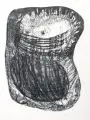 Gerhard Altenbourg, zu Theodor Däubler: Ein Lauschender auf blauer Au, 1966, Lithografie auf Karton
