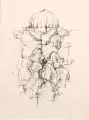 Wieland Förster, Felsformation, 1968, Lithografie auf Torchon