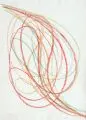 Hermann Glöckner, Blattform (Schwünge), 1984, Farblithografie auf "Hahnemühle"-Bütten