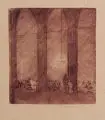 Ludwig Godenschweg, Betende, Um 1935, Farbradierung auf bräunlichem Papier