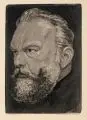 Max Klinger, Bildnis Geheimrat Professor Dr. Lamprecht, 1915, Aquatintaradierung auf Bütten