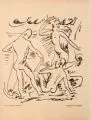 Max Pechstein, Badende, 1918, Lithografie auf chamoisfarbenem Papier