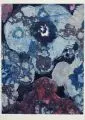 Jürgen Seidel, Komposition in Rot und Blau, 1969, Farbmonotypie in verschiedenen Blau- und Rot-Tönen auf Papier