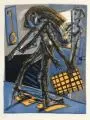 Steffen Volmer, WIR..dorhin + HIERsein!, 1988, Farblithografie auf Bütten
