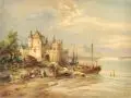 Schloß Beilstein a. [an der] M. [Mosel] by Heinrich Hiller, Öl auf Sperrholz, offered Mar 2019