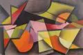 Heribert Fischer-Geising, Komposition 6, 1972, Öl auf Karton