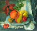 Willy Petzold, Obststillleben. Wohl um 1930, Öl auf Hartfaser