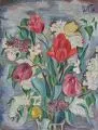 Ulrich Neujahr, Stilleben mit Tulpen, 1946, Öl auf Leinwand