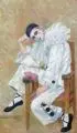 Lizzie Tallberg, Sitzender Pierrot, 1925, Öl auf Leinwand