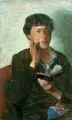 Paul Wilhelm, Bildnis Marion mit Buch, 1934, Öl auf Leinwand