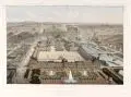 Charles Fichot, Paris Moderne - Les Tuileris, Le Louvre et la Rue de Rivoli, Kolorierte Lithografie, teilweise eiweißgehöht, auf leichtem Karton