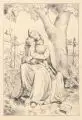 Ernst August Leuteritz, (nach Carl Gottlieb Peschel), Maria mit dem Kinde, 1835, Federzeichnung in Tusche