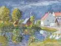 Hans Clar, Vier Landschaftsdarstellungen. Wohl 1920er-1930er Jahre by Hans (Johann) Clar, Aquarelle auf Velin, offered Mar 2019