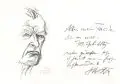 Otto Dix, Selbstbildnis (Danksagung zum 70. Geburtstag), 1961/1962, Lithografie auf kräftigem Japan