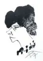 Otto Dix, Frauenkopf im Profil, 1966, Lithografie auf weißem Offset-Papier