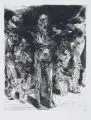 Hubertus Giebe, Stehender vor einer Menschengruppe, 1983, Kaltnadelradierung auf "Hahnemühle"-Bütten