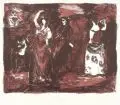 Joachim John, Flamenco, 1979, Farblithografie auf strukturiertem Velin