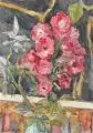 Ruth Meier, Rosenzweig. Wohl 1950er Jahre, Aquarell und Federzeichnung in schwarzer Tusche auf Torchon