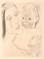 Heinrich Nauen, Mutter und Kind, 1919, Radierung auf feinem Maschinenbütten