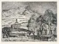 Johannes Thaut, Hochwasser an der Elbe, Radierungen mit Aquatinta auf Kupferdruckpapier