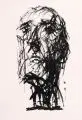 Max Uhlig, Großer Kopf, 1989, Serigrafie auf kräftigem Bütten