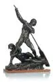 Carl Röder, Schiffbruch, Vor 1907, Bronze, gegossen, schwarzbraun patiniert