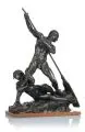 Carl Röder, Schiffbruch, Vor 1907, Bronze, gegossen, schwarzbraun patiniert