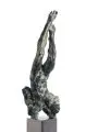 Klaus Schwabe, Stürzender Ikarus, 1996, Bronze, gegossen, grünschwarz patiniert