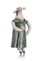 Wandfigur (Frau mit Apfel) by Hans Joachim (Achim) Lawrenz, Um 1990, Majolika, rotbrauner Scherben, weiße Zinnglasurschicht und Scharffeuerfarben, offered Jun 2018