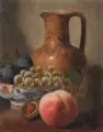 Pierre Louis Richard, Stillleben mit Obst und Amphora, 1862, Öl auf Leinwand