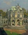 Edmund Körner, Zwinger am Morgen, Öl auf Leinwand