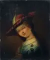Saskia van Uylenburgh als Mädchen by Rembrandt Harmensz van Rijn, Öl auf Leinwand, offered Mar 2018
