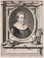 Pieter Stevens van Gunst, Hugo Grotius, Um 1725, Kupferstich auf Bütten nach M