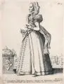 Christophe I van Sichem, Margarita Austriaca Ducissa Parmae, Kupferstich auf Bütten, mit Wasserzeichen