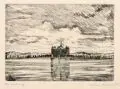 Artur Ahnert, Sieben Ansichten von Moritzburg und den Moritzburger Teichen, 1924, Kaltnadelradierungen auf festem Papier