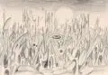 Manfred Kastner, Vegetabile Landschaft, 1968, Bleistiftzeichnung