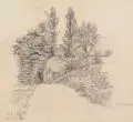 M. Kießling, Gotthardsberg, 1901, Federzeichnung auf leichtem Karton