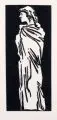Gustav Heinrich Wolff, Weiße Figur, 1930, Holzschnitt auf Japanbütten