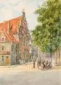 Peter Woltze, Mecheln, 1915, Aquarell und Bleistift auf strukturiertem Papier