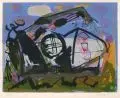 Rainer Zille, Abstrakte Komposition, 1989, Farbserigrafie auf festem Papier
