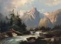 Josef Thoma, Gebirgsbach am Wetterhorn bei Meiringen im Berner Oberland